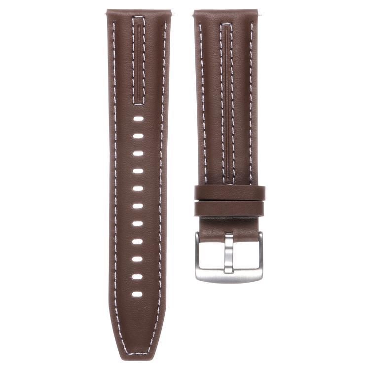 For Huawei Watch GT 6 46mm Silver Buckle Leather Watch Band
