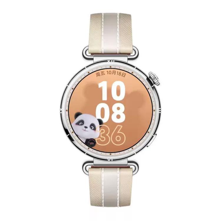 For Huawei Watch GT 6 41mm 18mm Two Color Stitching Leather Watch Band
