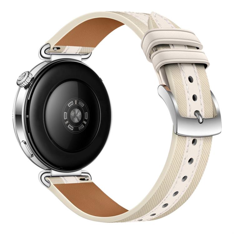 For Huawei Watch GT 6 41mm 18mm Two Color Stitching Leather Watch Band