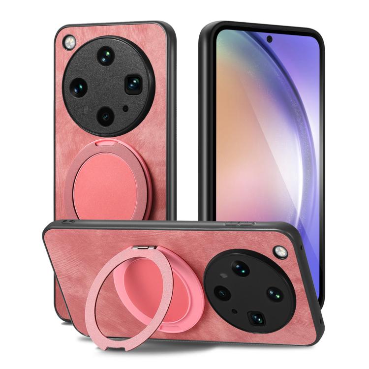 For OPPO Find X8 Ultra Retro Leather Rotation Round Holder Phone Case