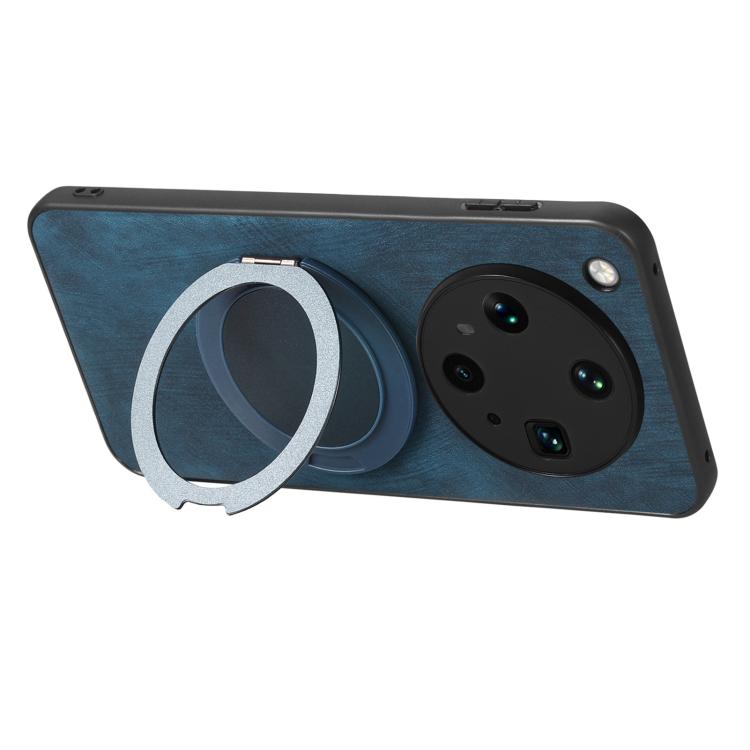 For OPPO Find X8 Ultra Retro Leather Rotation Round Holder Phone Case