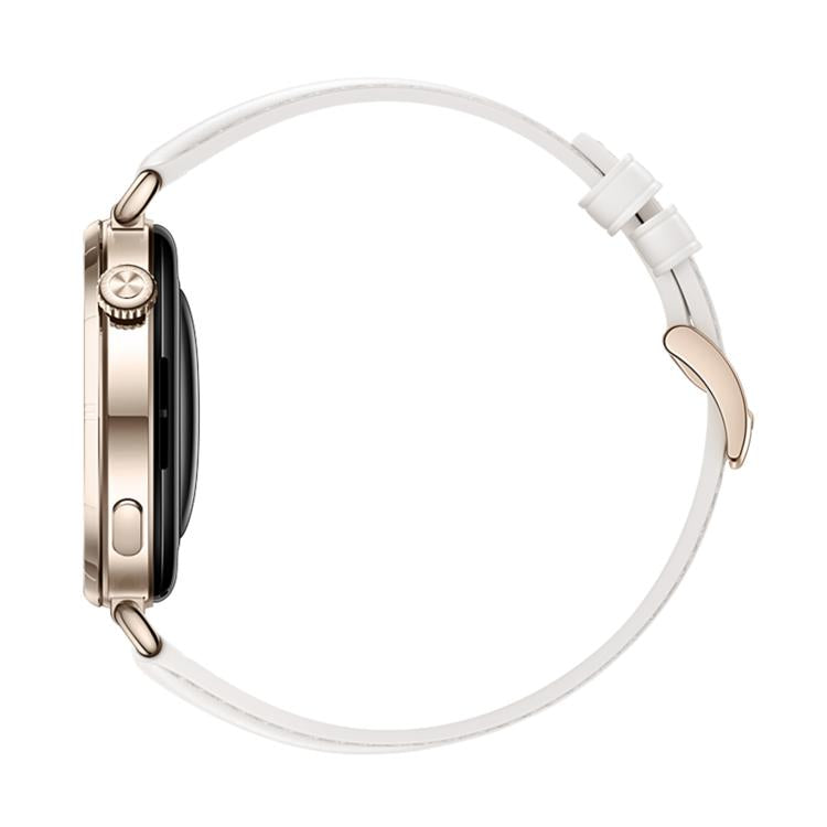 For Huawei Watch GT 6 41mm Silver Buckle Genuine Leather Watch Band