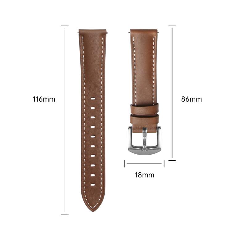 For Huawei Watch GT 6 41mm Silver Buckle Genuine Leather Watch Band