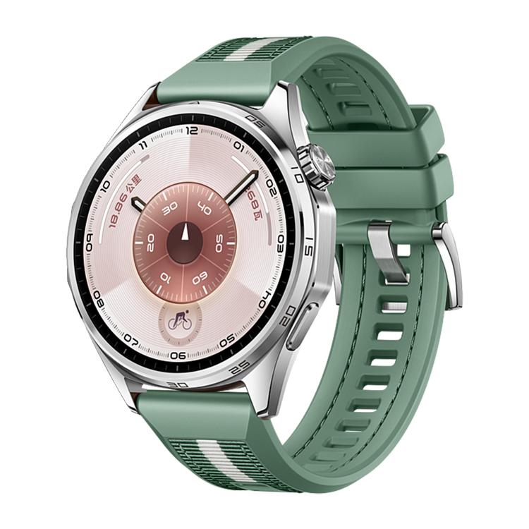 For Huawei Watch GT 6 46mm Braid Nylon Hybrid Silicone Watch Band