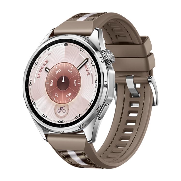 For Huawei Watch GT 6 46mm Braid Nylon Hybrid Silicone Watch Band
