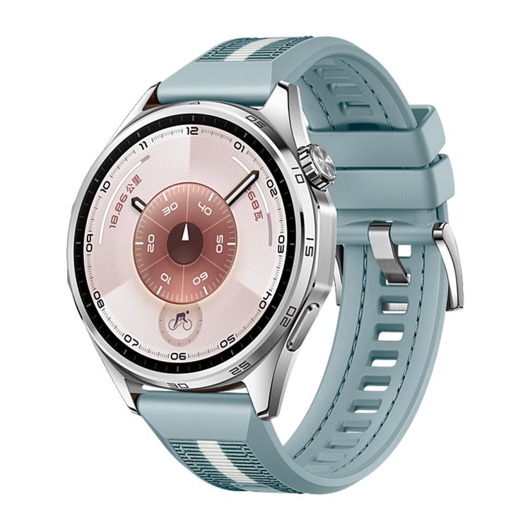 For Huawei Watch GT 6 46mm Braid Nylon Hybrid Silicone Watch Band