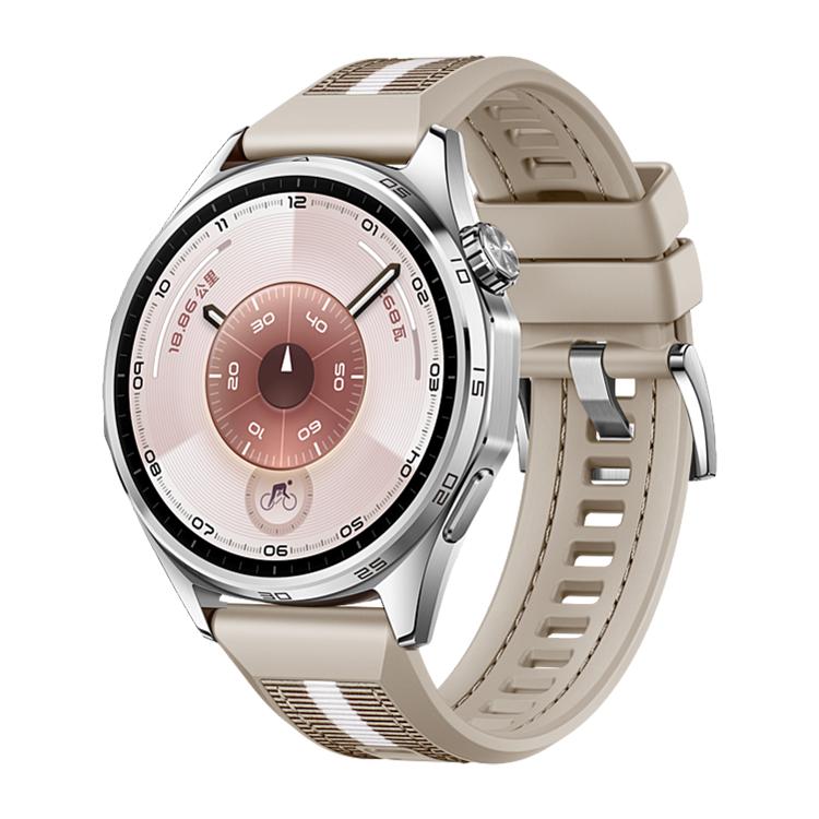 For Huawei Watch GT 6 46mm Braid Nylon Hybrid Silicone Watch Band