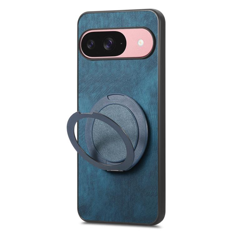 For Google Pixel 10 / 10 Pro Retro Leather Rotation Round Holder Phone Case