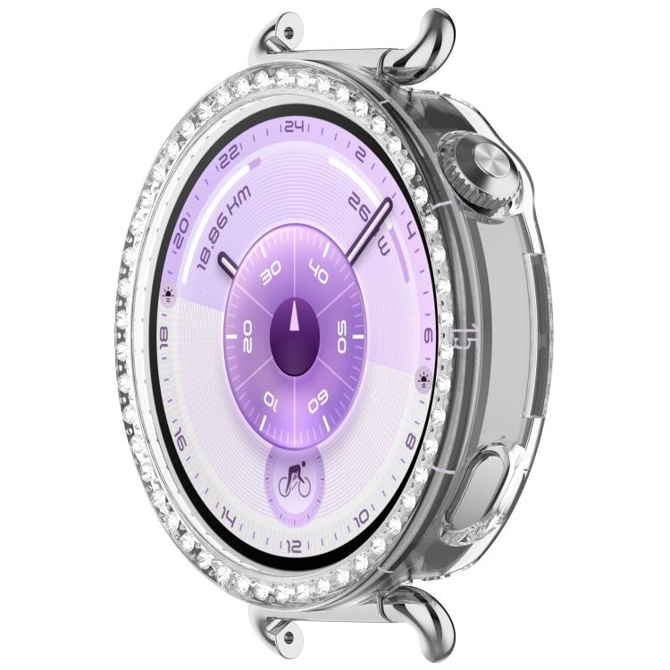 For Huawei Watch GT 6 41mm Single Row Diamond Half Coverage Hollow PC Watch Protective Cover