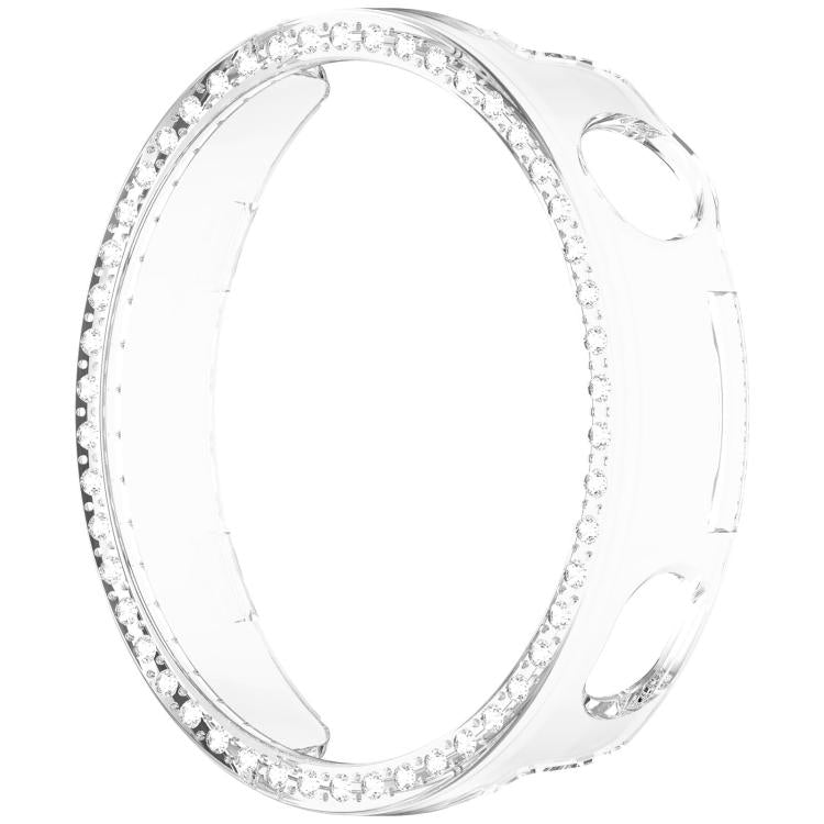 For Huawei Watch GT 6 41mm Single Row Diamond Half Coverage Hollow PC Watch Protective Cover
