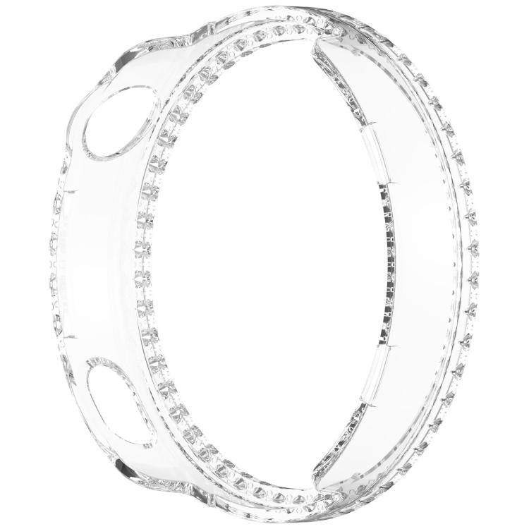 For Huawei Watch GT 6 41mm Single Row Diamond Half Coverage Hollow PC Watch Protective Cover