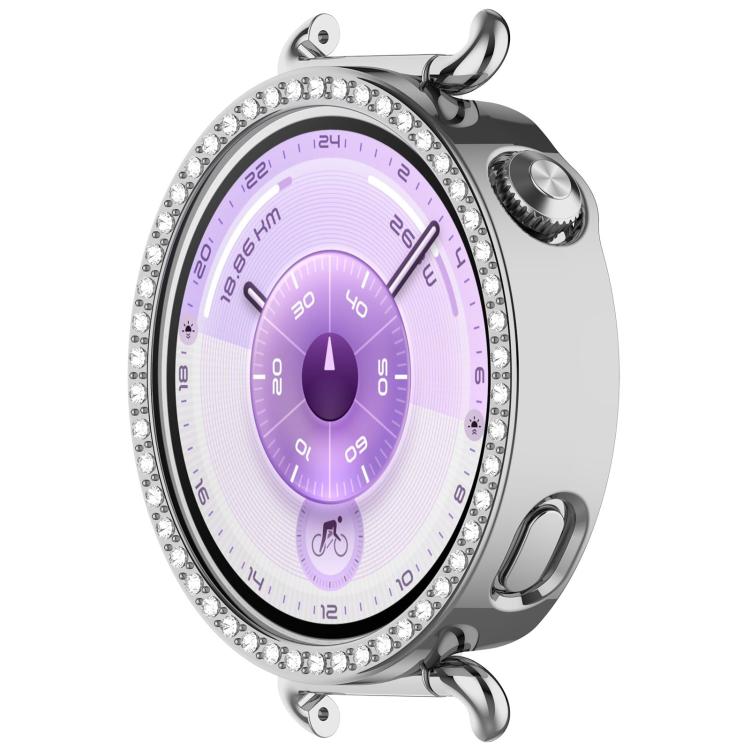 For Huawei Watch GT 6 41mm Single Row Diamond Half Coverage Hollow PC Watch Protective Cover