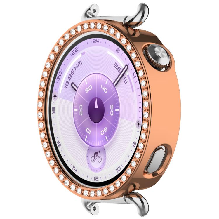For Huawei Watch GT 6 41mm Single Row Diamond Half Coverage Hollow PC Watch Protective Cover
