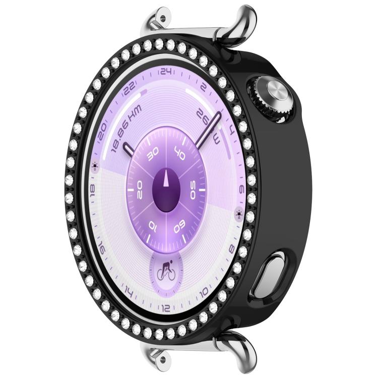 For Huawei Watch GT 6 41mm Single Row Diamond Half Coverage Hollow PC Watch Protective Cover