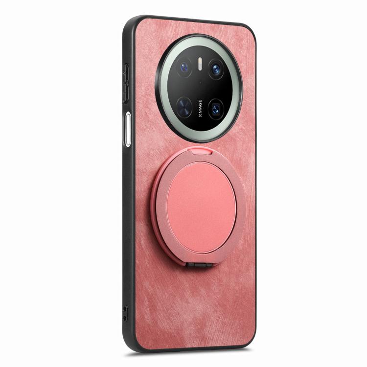 For Huawei Mate 70 Retro Leather Rotation Round Holder Phone Case