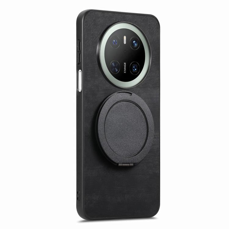 For Huawei Mate 70 Retro Leather Rotation Round Holder Phone Case
