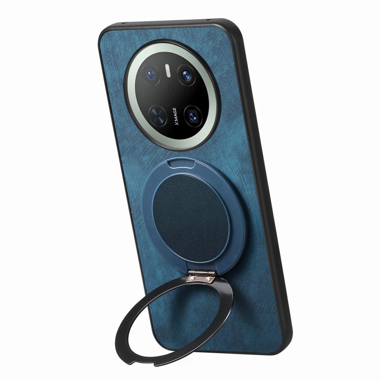 For Huawei Mate 70 Retro Leather Rotation Round Holder Phone Case