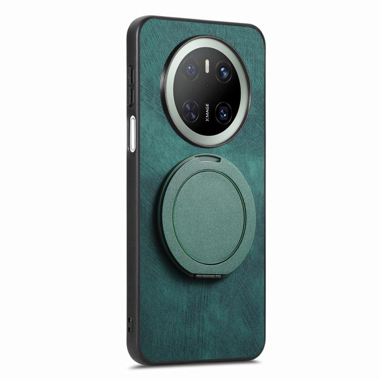 For Huawei Mate 70 Retro Leather Rotation Round Holder Phone Case