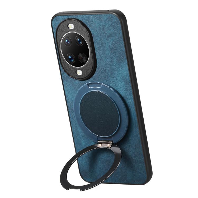 For Huawei nova 14 Pro Retro Leather Rotation Round Holder Phone Case