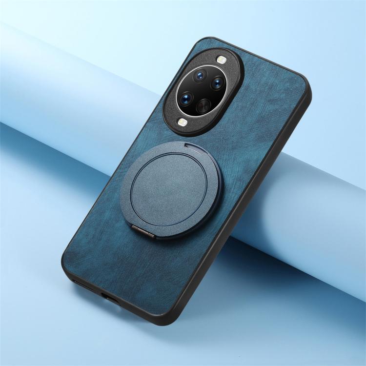 For Huawei nova 14 Pro Retro Leather Rotation Round Holder Phone Case