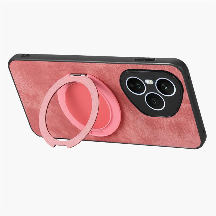 For Honor 400 Pro Global 160.8mm Retro Leather Rotation Round Holder Phone Case