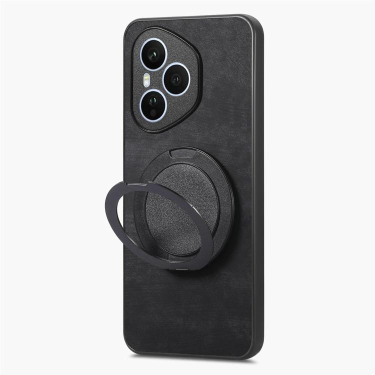 For Honor 400 Pro Global 160.8mm Retro Leather Rotation Round Holder Phone Case