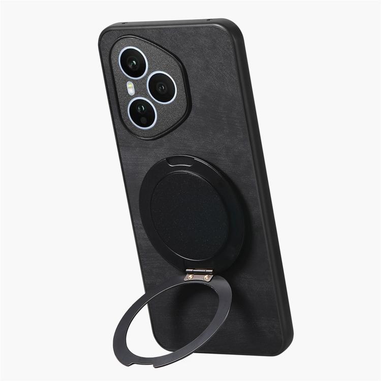 For Honor 400 Pro Global 160.8mm Retro Leather Rotation Round Holder Phone Case