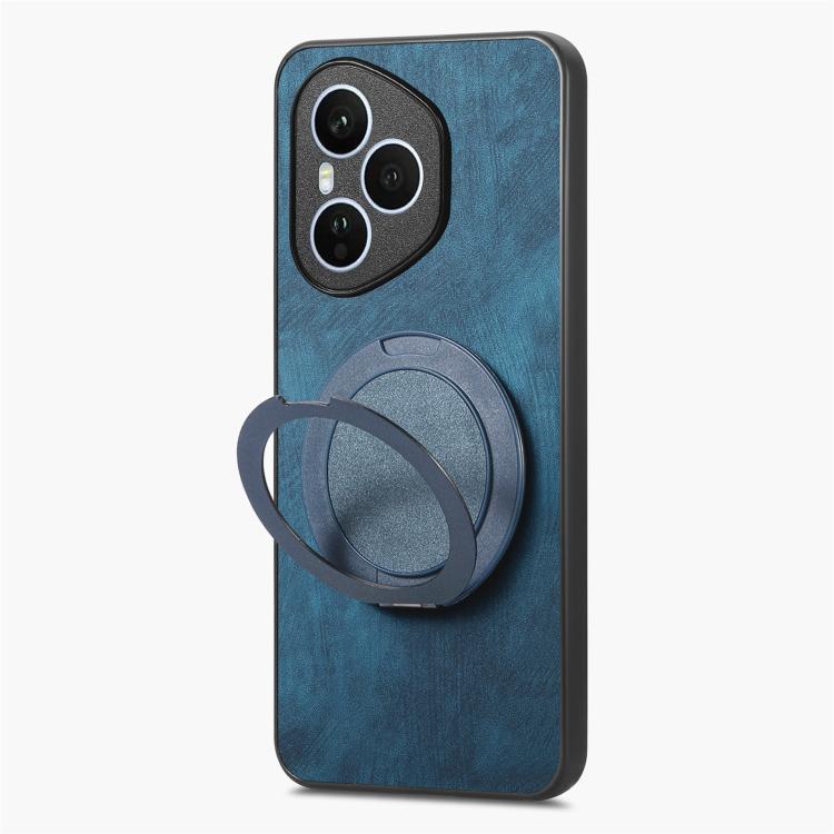 For Honor 400 Pro Global 160.8mm Retro Leather Rotation Round Holder Phone Case