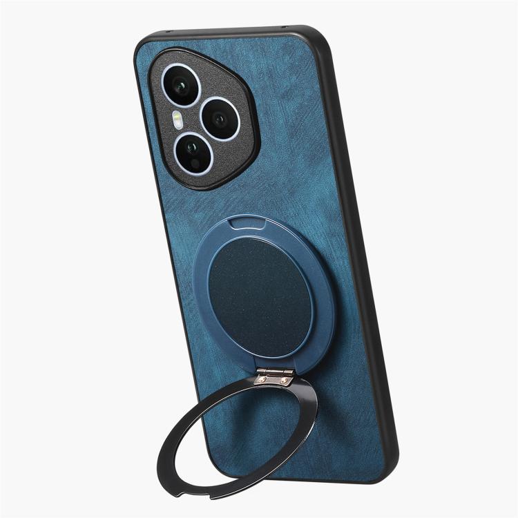 For Honor 400 Pro Global 160.8mm Retro Leather Rotation Round Holder Phone Case