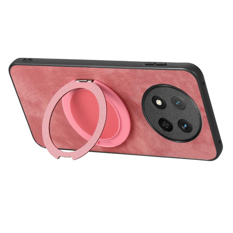 For Honor Magic7 Lite Retro Leather Rotation Round Holder Phone Case