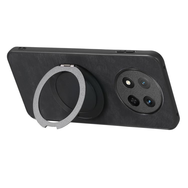 For Honor Magic7 Lite Retro Leather Rotation Round Holder Phone Case