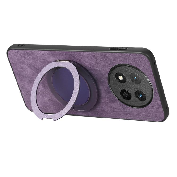 For Honor Magic7 Lite Retro Leather Rotation Round Holder Phone Case