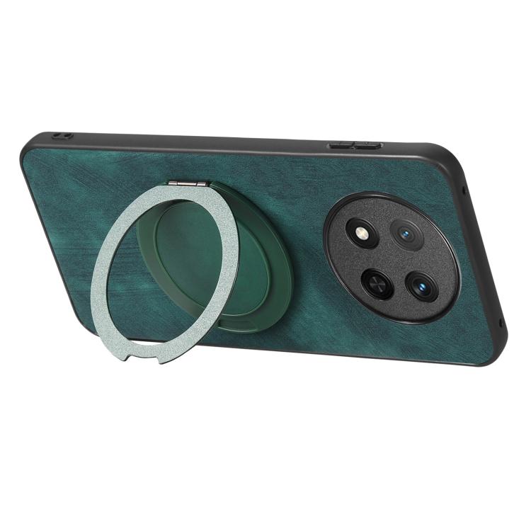 For Honor Magic7 Lite Retro Leather Rotation Round Holder Phone Case