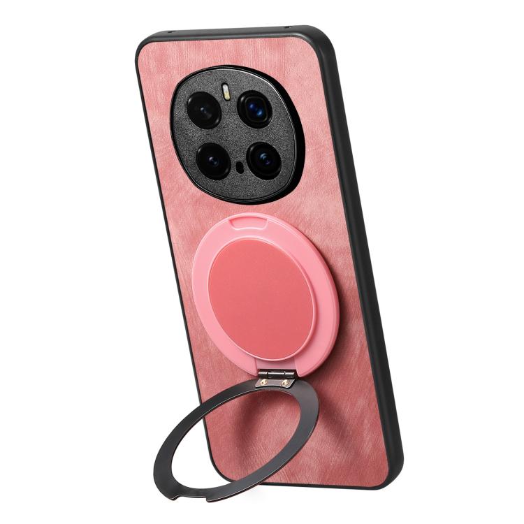 For Honor Magic7 Pro Retro Leather Rotation Round Holder Phone Case