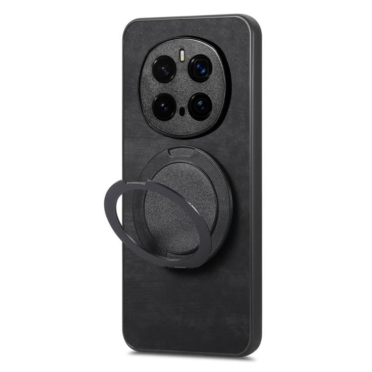 For Honor Magic7 Pro Retro Leather Rotation Round Holder Phone Case