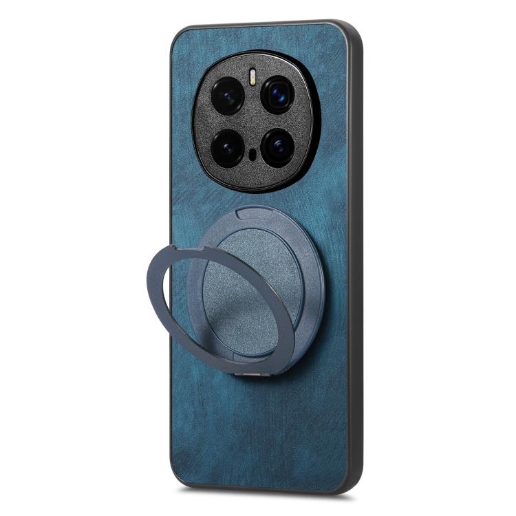 For Honor Magic7 Pro Retro Leather Rotation Round Holder Phone Case