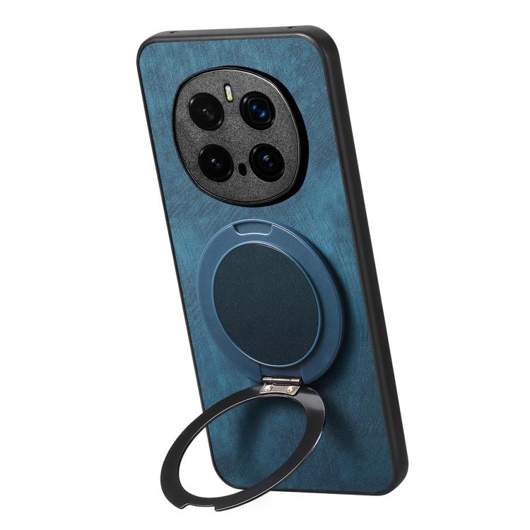 For Honor Magic7 Pro Retro Leather Rotation Round Holder Phone Case