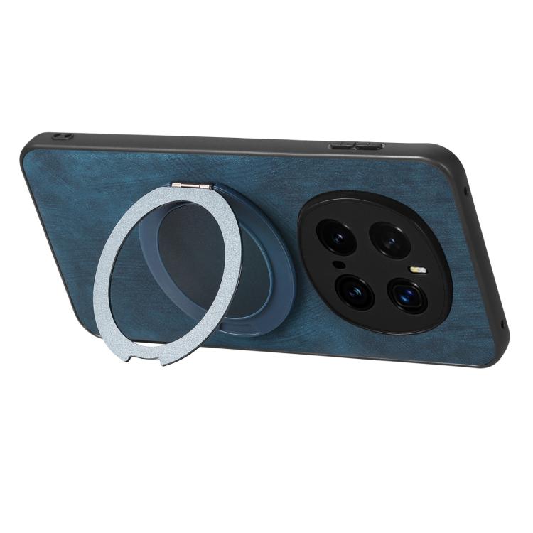 For Honor Magic7 Pro Retro Leather Rotation Round Holder Phone Case