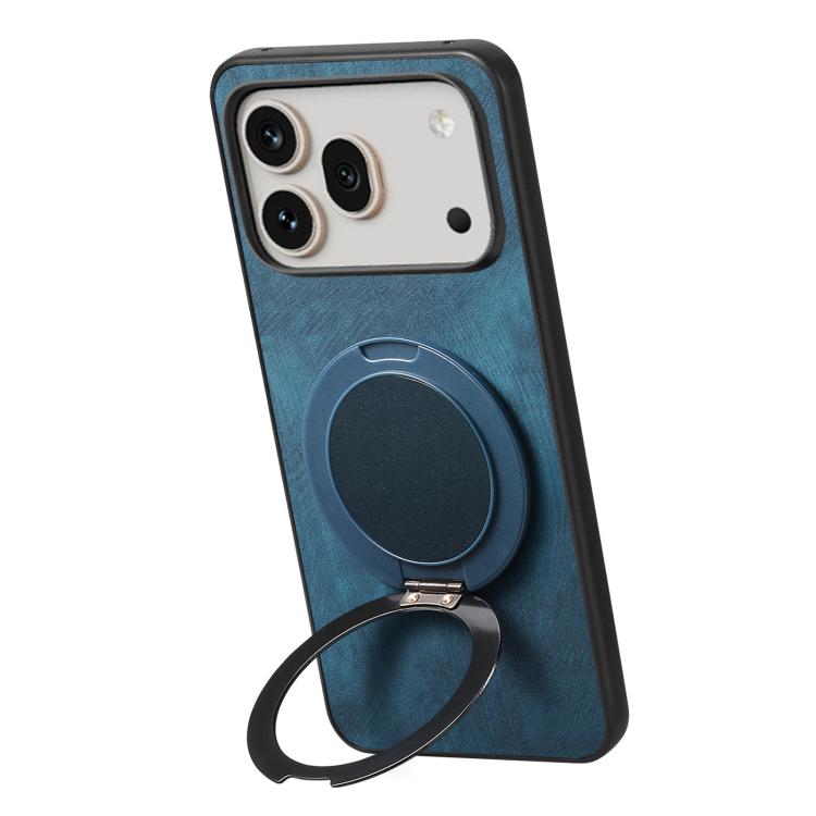 For Honor 600 Pro Global Retro Leather Rotation Round Holder Phone Case