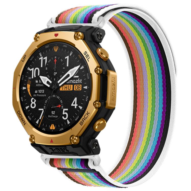 For Amazfit T-Rex 3 Pro 48mm Wild Path Loop Nylon Hook and Loop Fastener Watch Band
