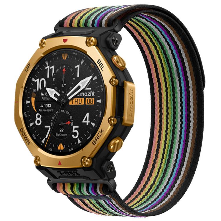 For Amazfit T-Rex 3 Pro 48mm Wild Path Loop Nylon Hook and Loop Fastener Watch Band