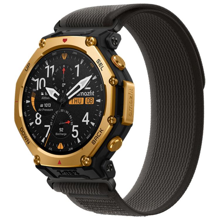 For Amazfit T-Rex 3 Pro 48mm Wild Path Loop Nylon Hook and Loop Fastener Watch Band