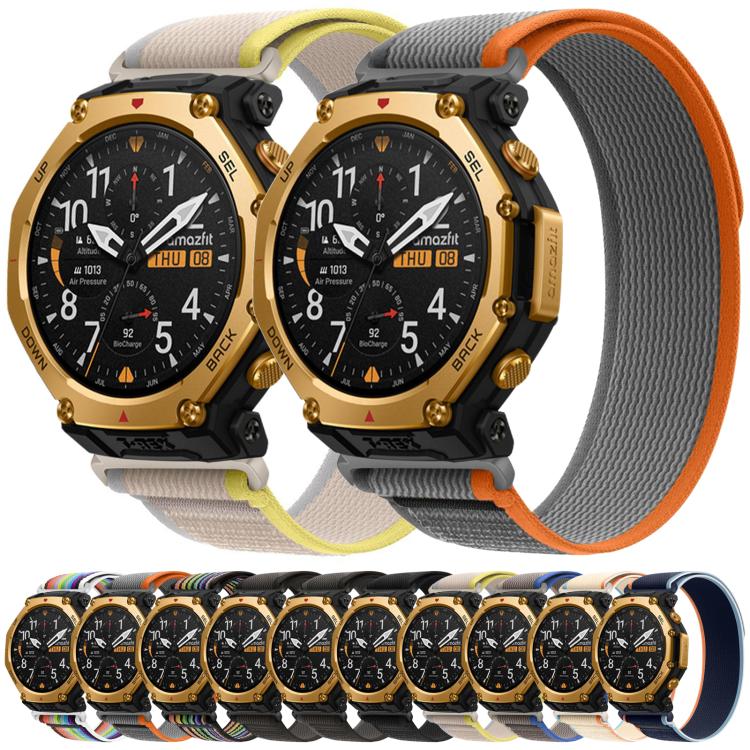 For Amazfit T-Rex 3 Pro 48mm Wild Path Loop Nylon Hook and Loop Fastener Watch Band