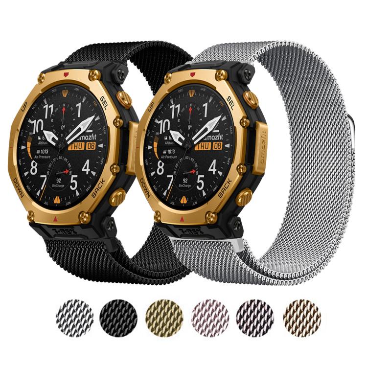 For Amazfit T-Rex 3 Pro 48mm Milanese Magnetic Stainless Steel Watch Band