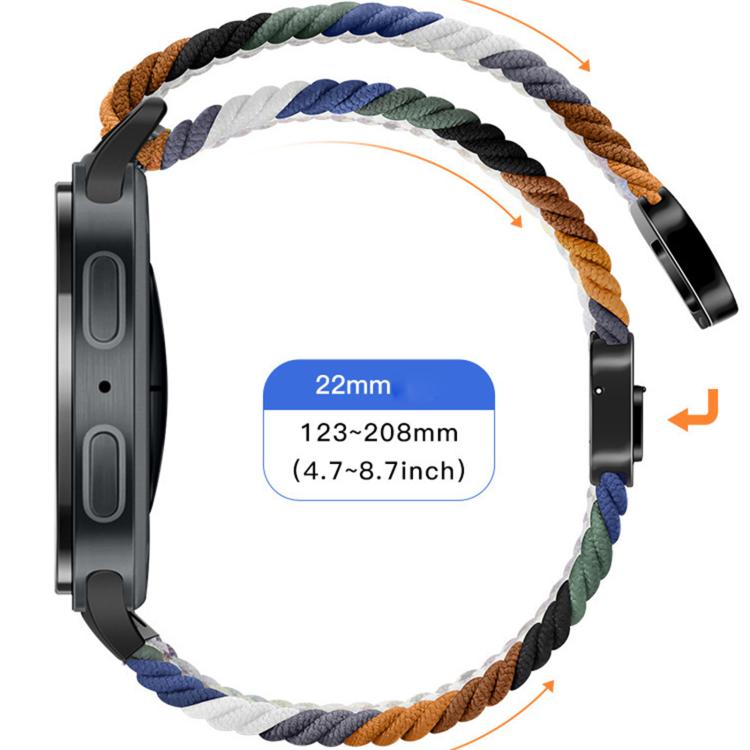 For Samsung Galaxy Watch8 / Watch8 Classic Magnetic Snap Elastic Nylon Braided Watch Band