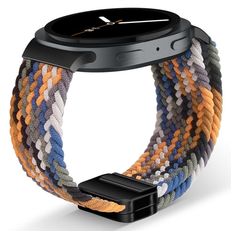 For Samsung Galaxy Watch8 / Watch8 Classic Magnetic Snap Elastic Nylon Braided Watch Band
