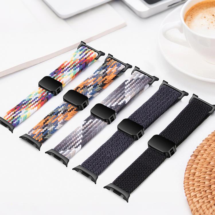 For Samsung Galaxy Watch8 / Watch8 Classic Magnetic Snap Elastic Nylon Braided Watch Band