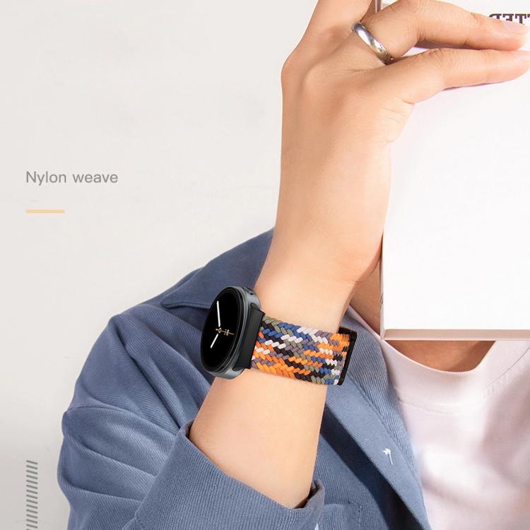 For Samsung Galaxy Watch8 / Watch8 Classic Magnetic Snap Elastic Nylon Braided Watch Band