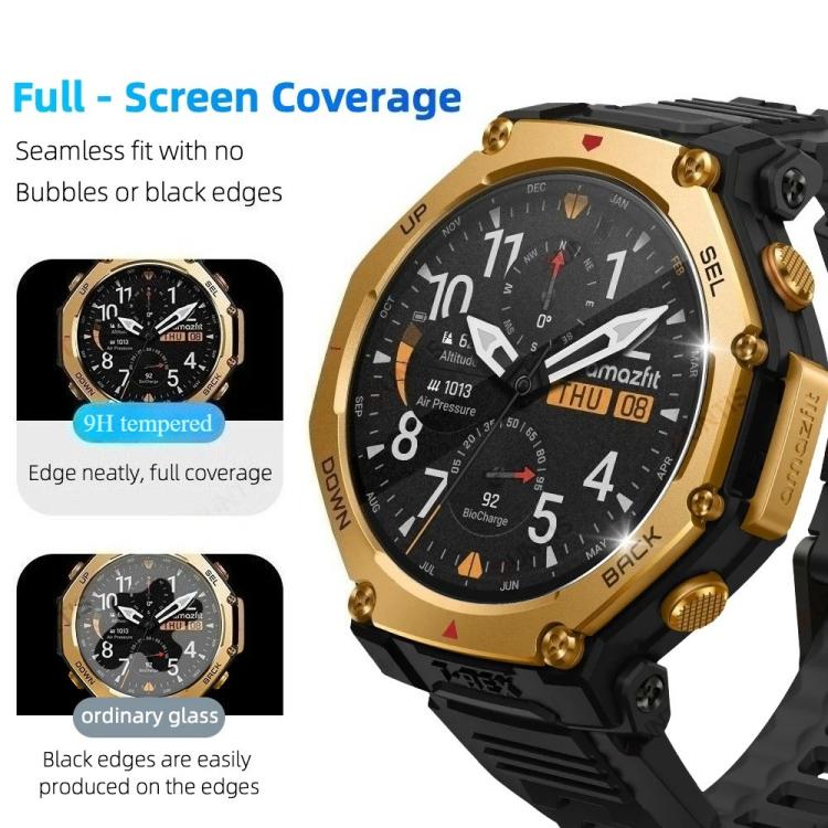 For Amazfit T-Rex 3 Pro 48mm HD Tempered Glass Watch Screen Protector Film