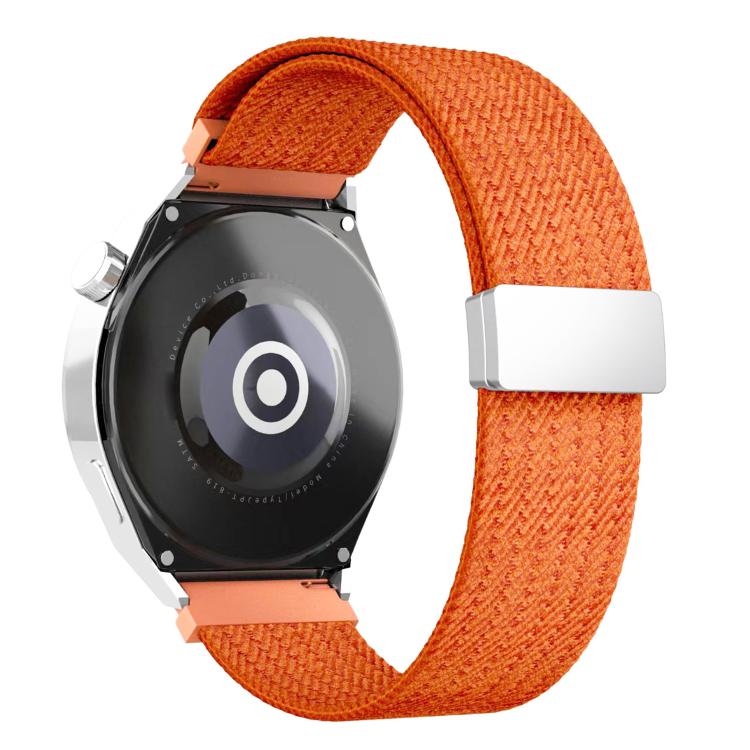 20mm Single Color Magnetic Snap Four Strand Elastic Nylon Watch Band